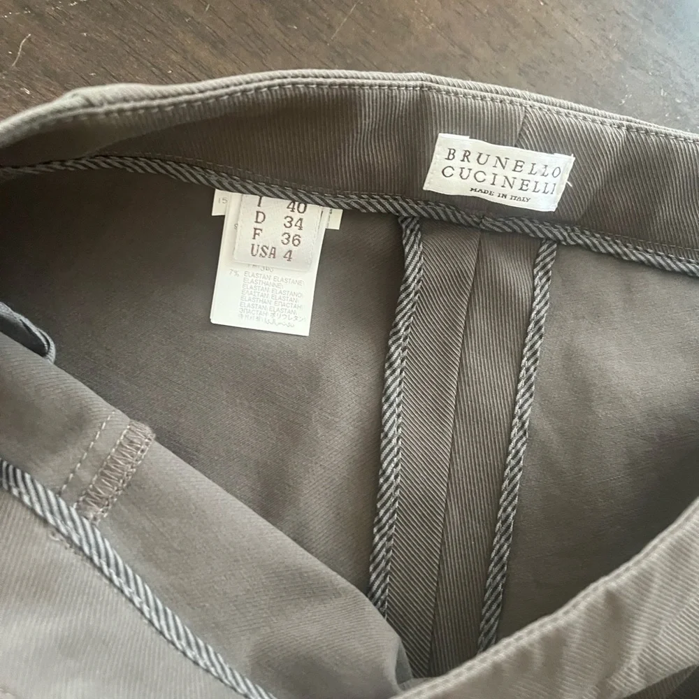 Brunello Cucinelli Gray Cropped Ankle Pants - Picture 3 of 3